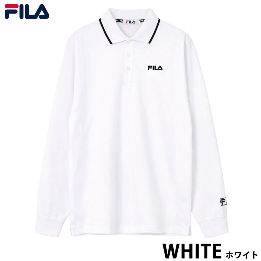 FILA（フィラ） 長袖ポロシャツ メンズ レディース 綿100% UVカット