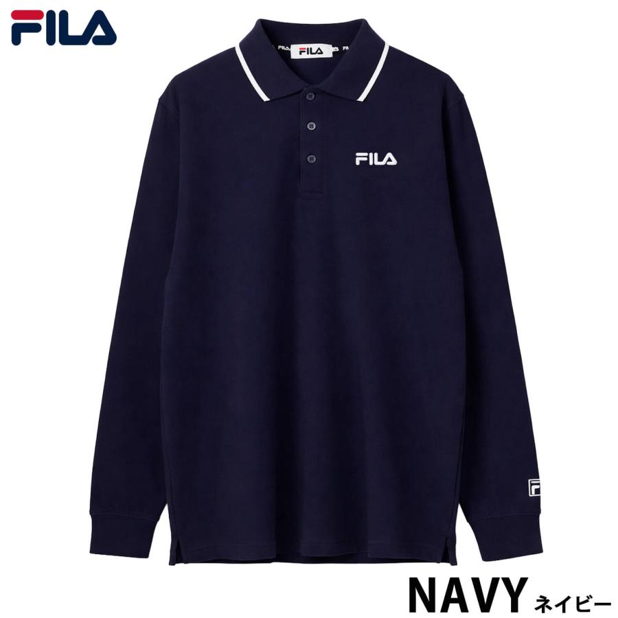 FILA（フィラ） P10倍 長袖ポロシャツ メンズ レディース 綿100% UV