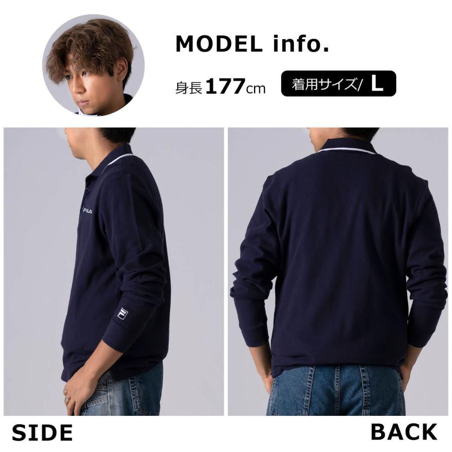 FILA（フィラ） 長袖ポロシャツ メンズ レディース 綿100% UVカット