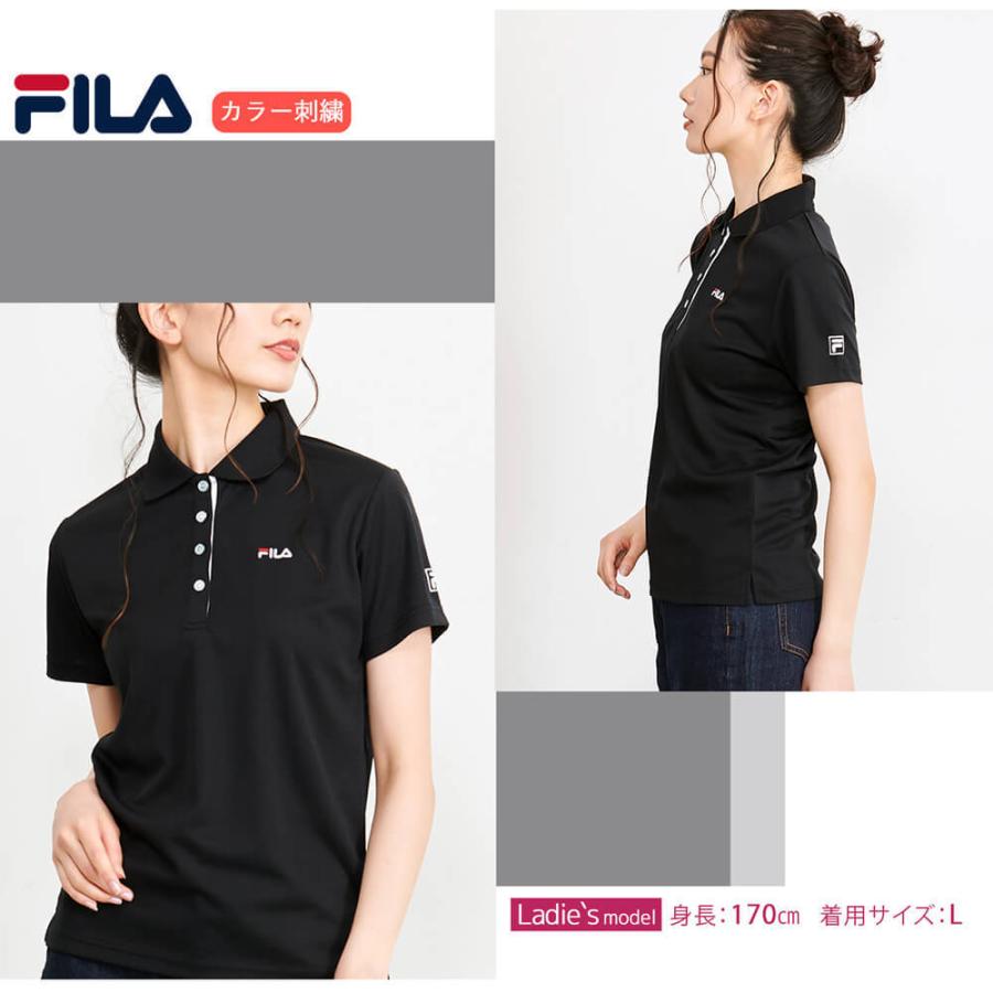 Fila フィラ ポロシャツ レディース 半袖 スポーツウェア ゴルフ テニス トップス Uvカット 紫外線対策 ブランド おしゃれ 人気 黒 白 紺 春 夏 Fl1553 ナチュラルポット 通販 Yahoo ショッピング