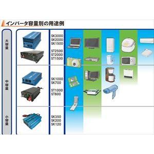 DC-＞ACインバータ 350W 正弦波 DENRYO SK350-112 (入力DC12V)［正規品