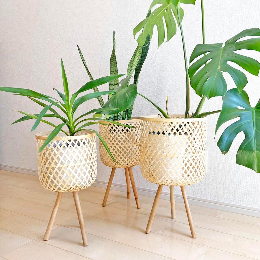 鉢カバー 植木鉢 竹 プランター 8号 7号 6号 プランター入れ 鉢用 竹鉢