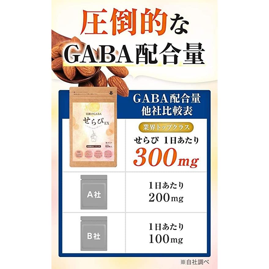 GABAサプリ せらぴ ギャバ 国産gaba 1袋6000mg 配合サプリ 60粒 栄養機能食品 睡眠  鉄葉緑素(クロロフィル) グリシン トリプトファン｜naturalsplus｜07