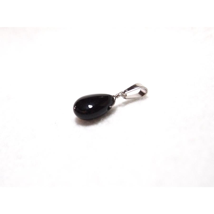 しずくモリオン（黒水晶）のペンダントトップ ネックレス トップのみ