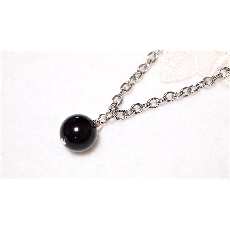 天然モリオン（黒水晶）のシンプル一粒ネックレス2 ペンダント