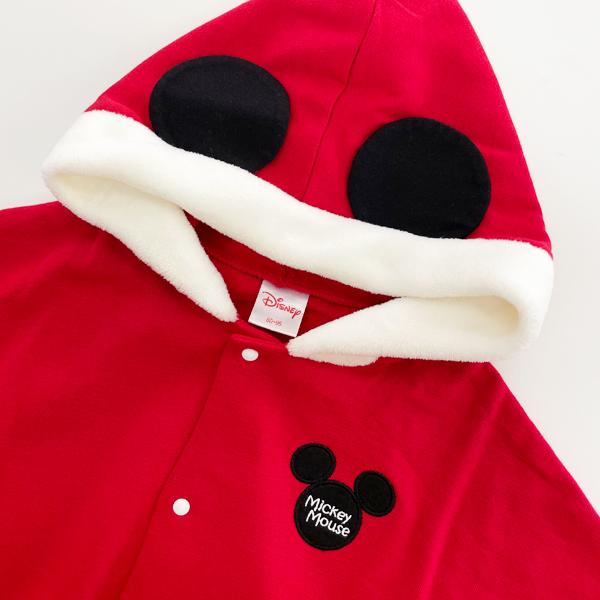 Disney 【Disney】 ベビー ポンチョ 防寒 サンタ 衣装 子供