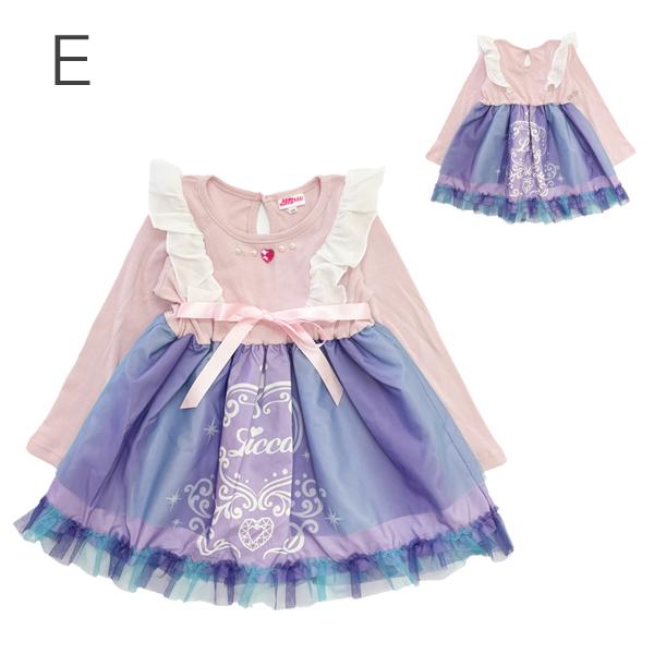 リカちゃんドレス 子供服 女の子 ワンピース 長袖 キッズ 子供 