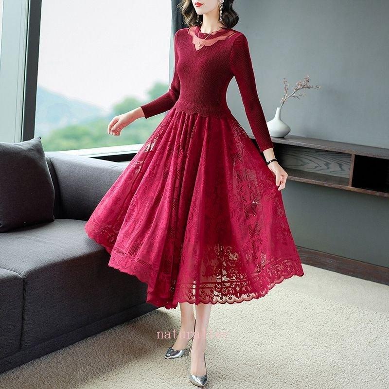 品質一番の クール 二次会 発表会 クラシカル ロングワンピース レース 長袖 丸首 ドッキングワンピ ワンピース イベント パーティーコーデ Cms31 清楚 舞台 ガーリー ワンピース サイズ 2xl Www Kamilakoziolcoaching Pl