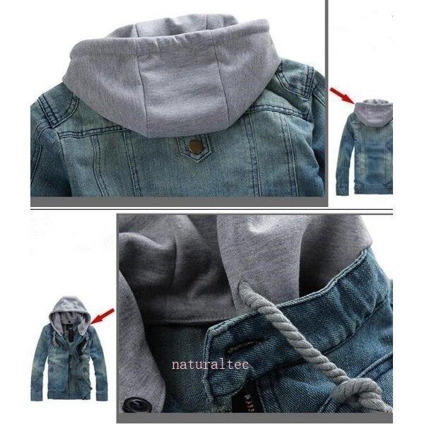 訳あり商品 コート アウター デニムジャケット メンズ Gジャン デニムコート 春秋ラ メンズ Gジャンデニムジャケット春秋ライダースコートデニムコート取り外しフード付けショート春秋物 Www Threeriversofs Com