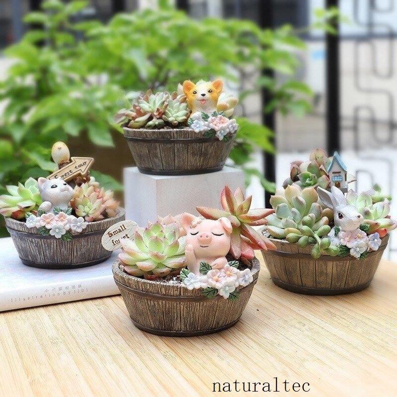 プランター 多肉植物 寄植え 動物 植木鉢 サボテン ガーデニング Natd0e ナチュラルテック 通販 Yahoo ショッピング