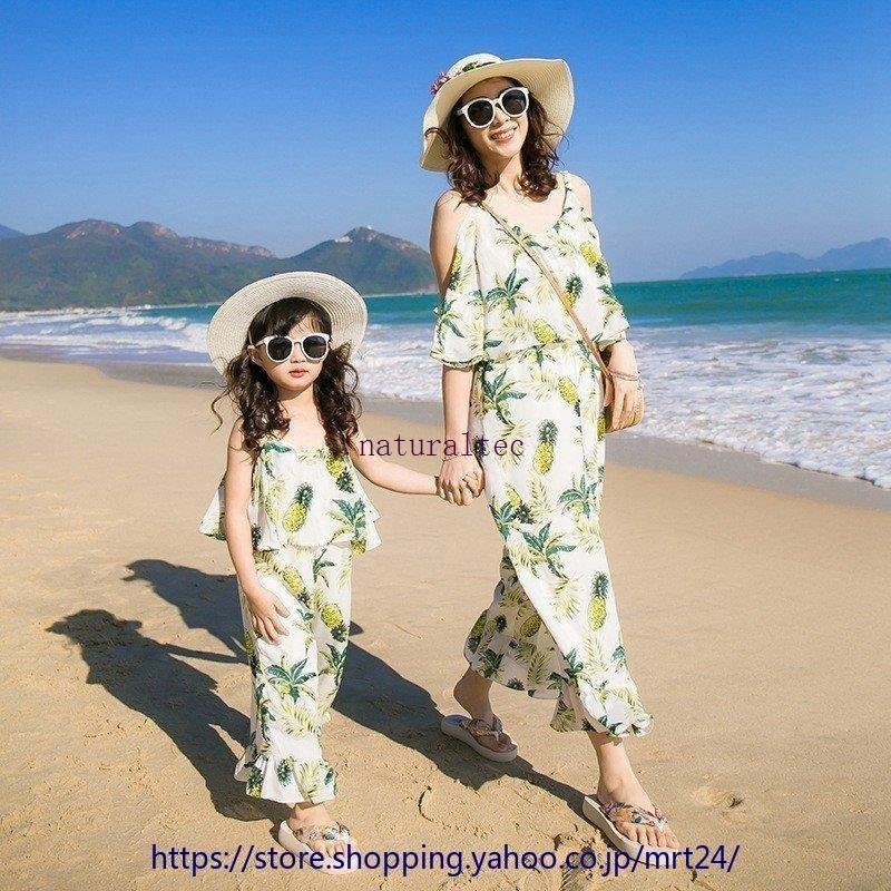 アロハシャツ メンズ キッズ 親子 リンク コーデ 親子 ペアルック 親子お揃い 母の日 親子ペア カップル服 花柄リゾートワンピース 上下セットアップ 夏 海 Nate3d9 ナチュラルテック 通販 Yahoo ショッピング