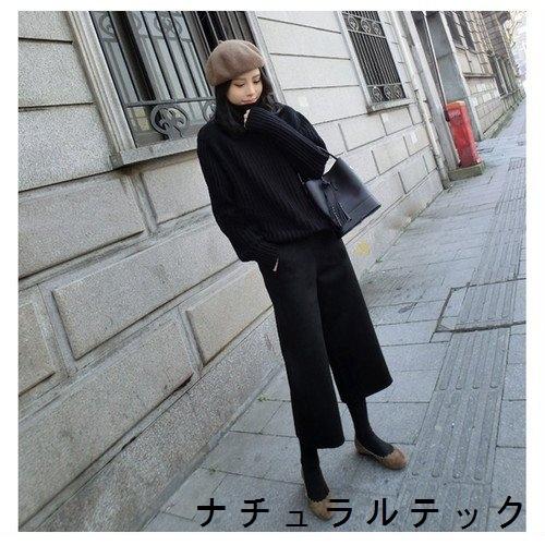 ワイドパンツルック 代 30代 40代 50代 レディース ファッション 女性 カジュアル 冬 秋 ウール調 ワイドパンツ アンクル丈 オフィス カジュアル Natqe4f8 ナチュラルテック 通販 Yahoo ショッピング