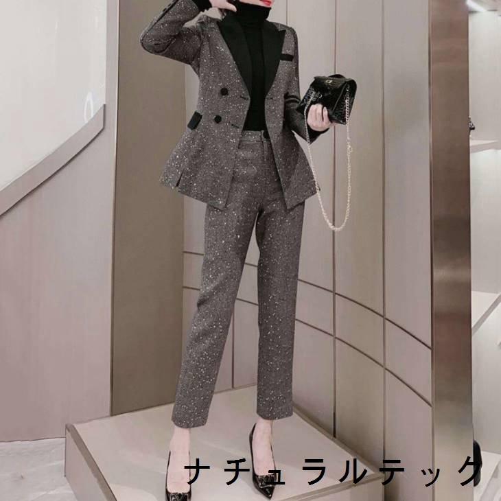 パンツスーツ 入学式 入園式 ママ スーツ ツイード風 ダブルボタン テーラード 母 おしゃれ 卒業式 卒園式 レディース おすすめ 成人式 オフィスカジュアル フ Natqb0 ナチュラルテック 通販 Yahoo ショッピング