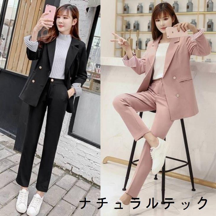 パンツスーツ 入学式 入園式 ママ スーツ オフィススーツ ブラック パステルカラー 母 おしゃれ 卒業式 卒園式 レディース おすすめ 成人式 オフィスカジュア Natqb21 ナチュラルテック 通販 Yahoo ショッピング