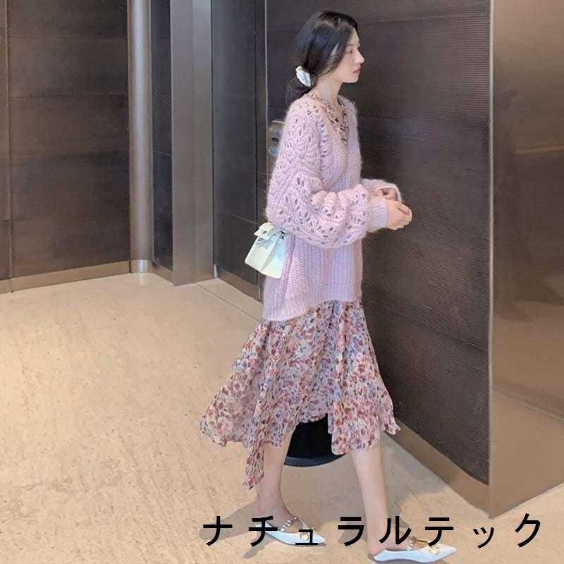 売上実績no 1 お待たせ感謝sale 秋冬 ニットセーター 花柄ワンピース 秋 冬 女性 セーター ワンピース 50代 40代 30代 代 ファッション レディース セットアップ オールインワン サイズ S Www We Job Com