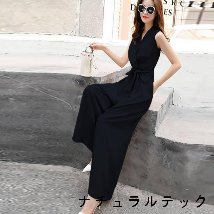 オールインワン ノースリーブ カシュクール ワイドパンツ サロペット ジャンプスーツ レディース ロンパース つなぎ 細見え レディースファッション ママファ Natq3030f8cf ナチュラルテック 通販 Yahoo ショッピング