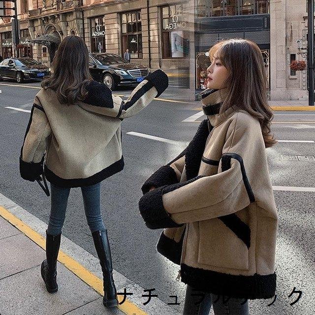 代 30代 40代 50代 レディース ファッション 女性 カジュアル 冬 秋 ムートンジャケット コート バイカラー 秋冬 大人カジュアル お出かけ 10代 大特価放出