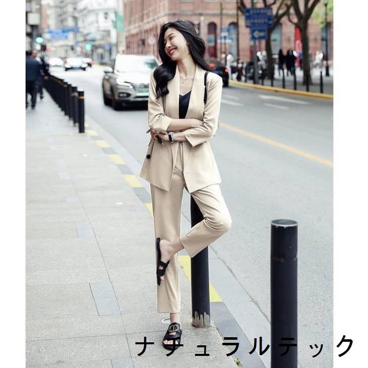 セットアップ レディース パンツスーツ カジュアル ゆったり とろみ 上下セット 2点セット オフィスカジュアル 通勤 レディースセットアップ シンプル おしゃ Natqc3ad ナチュラルテック 通販 Yahoo ショッピング