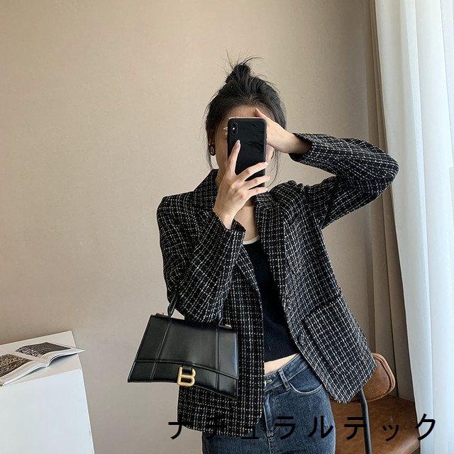 22新発 30代 代 40代 10代 オフィスコーデ こなれ感 長袖 春秋 襟付き チェック柄ジャケット ツイード 秋 レディース 春 女性 ファッション 50代 長袖 サイズ L Www Theopengate Org Il