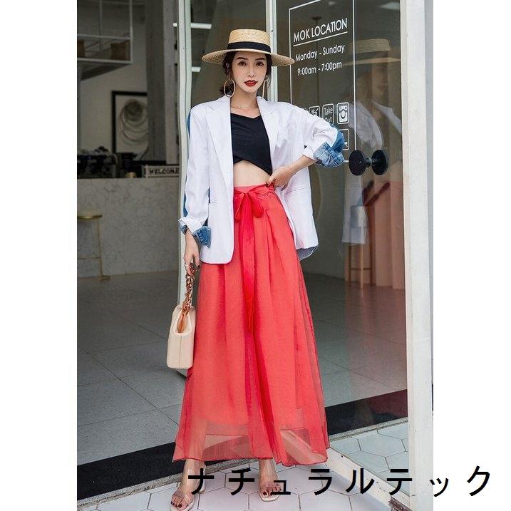 ワイドパンツルック 代 30代 40代 50代 レディース ファッション ガウチョパンツ コーデ 女性 夏服 ワイドパンツ シアー素材 ハイウエスト 夏 Natqd ナチュラルテック 通販 Yahoo ショッピング