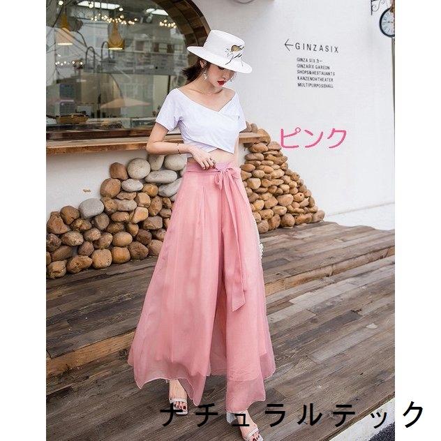ワイドパンツルック 代 30代 40代 50代 レディース ファッション ガウチョパンツ コーデ 女性 夏服 ワイドパンツ シアー素材 ハイウエスト 夏 Natqd ナチュラルテック 通販 Yahoo ショッピング