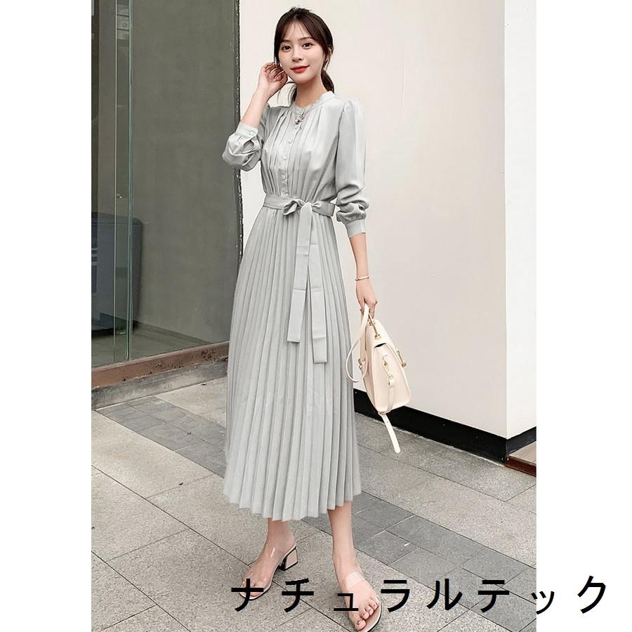 ワンピース 春 秋服 きれいめ レディース フォーマル 長袖 シャツ 秋物 Aライン ロング丈 エレガント 二次会 通勤 Ol 40代 着痩せ フェミニン 上品 お出かけ Natxq ナチュラルテック 通販 Yahoo ショッピング