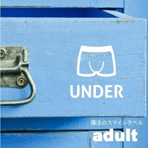 adult アダルト ステッカー 1枚 子供片付け シール 収納 ボックス