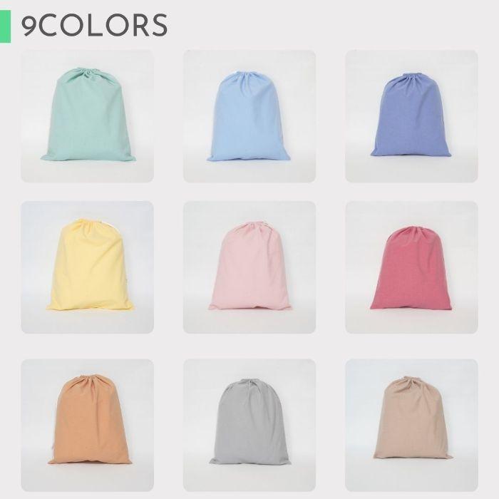 名入れ バッグ 巾着 Lサイズ】筆記体 ノーアイロン 手ざわりにこだわっ