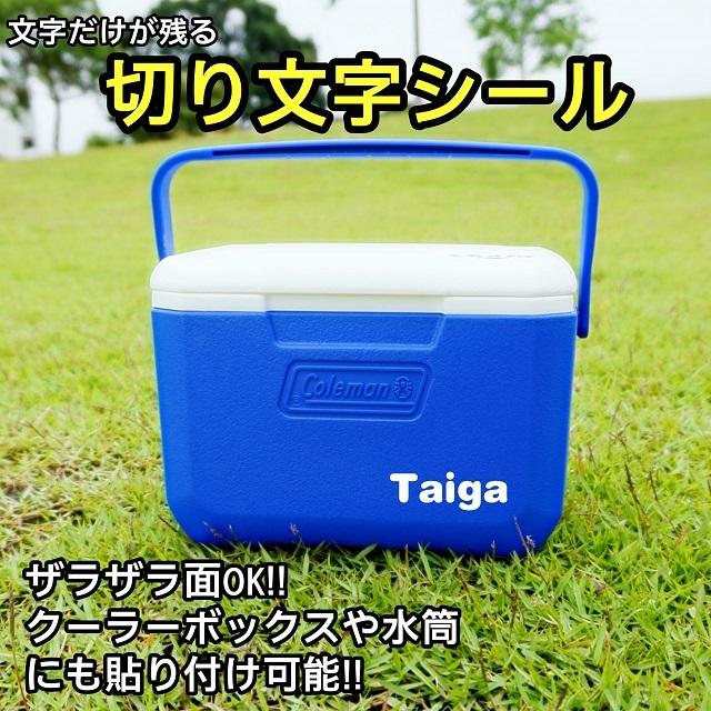 ザラザラ面にも貼れる 名前シール 防水 ステッカー クーラーボックス