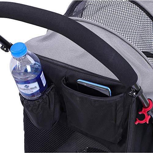 ROODOペット用ベビーカー 多機能ポータブル 3 輪ペットカート 折りたたみ ペット用バギー 耐荷重15Kg(新しい-ブラック) 