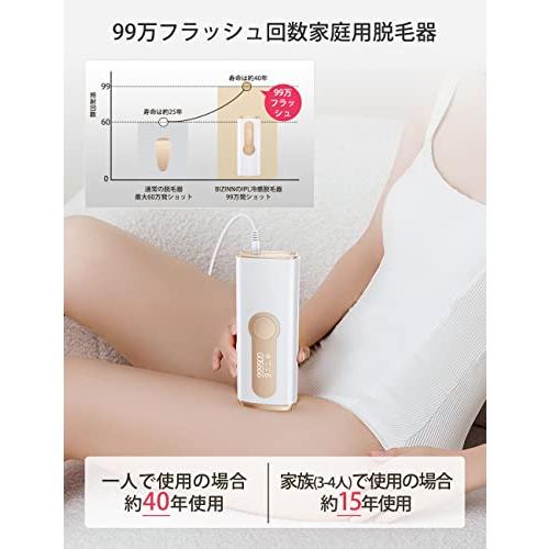 動作確認 【2023最新サロン級光脱毛器】BIZINN 脱毛器 冷感脱毛器 IPL脱毛器 だつもうき 99万発 家庭用 軽量 9段階調節 メン? 【2056357736】(11578円)