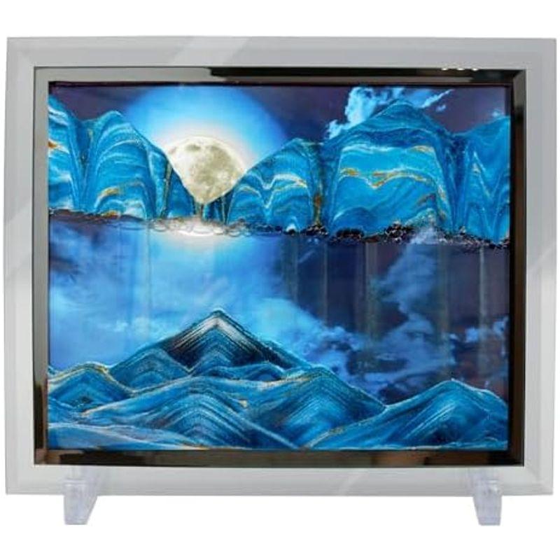 CHURACY 月が見え隠れする サンドピクチャー 置き型 アート 砂