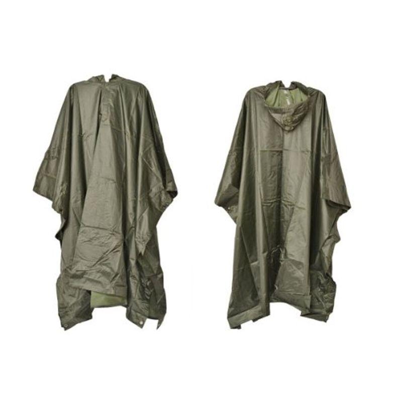ミリタリー ナイロンポンチョ レインコート 雨具 カッパ 合羽 オリーブ