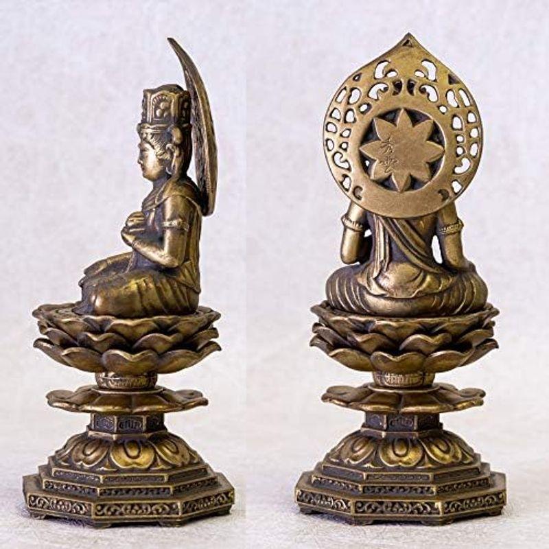 仏像 虚空蔵菩薩 15cm（古美金仕上げ） 仏師：牧田秀雲 原型＿（丑・寅年生まれ）十二支守り本尊 高岡銅器(こくうぞうぼさつ)_1