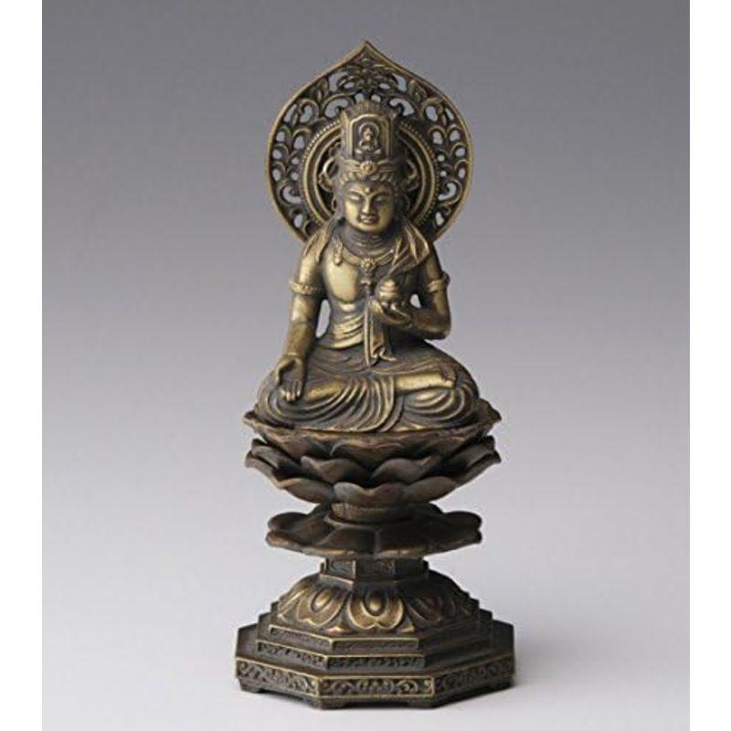 仏像 虚空蔵菩薩 15cm（古美金仕上げ） 仏師：牧田秀雲 原型＿（丑・寅年生まれ）十二支守り本尊 高岡銅器(こくうぞうぼさつ)_2