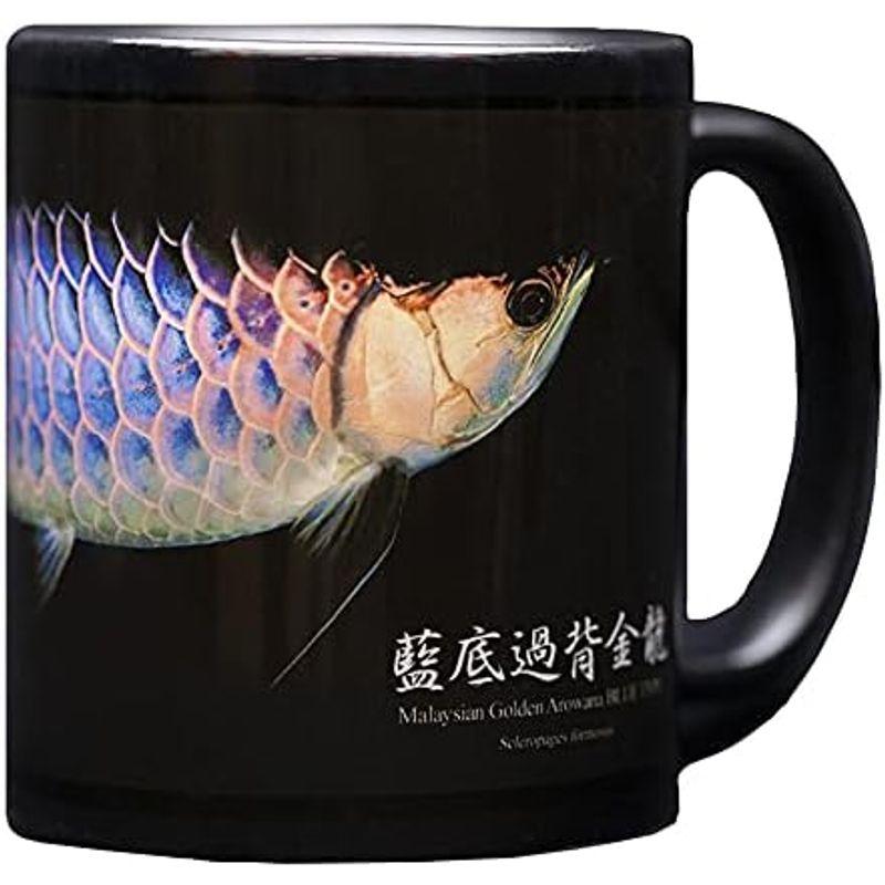 藍底過背金龍のブラックマグカップ：フォトマグ（世界の熱帯魚シリーズ）｜nature-stores｜03