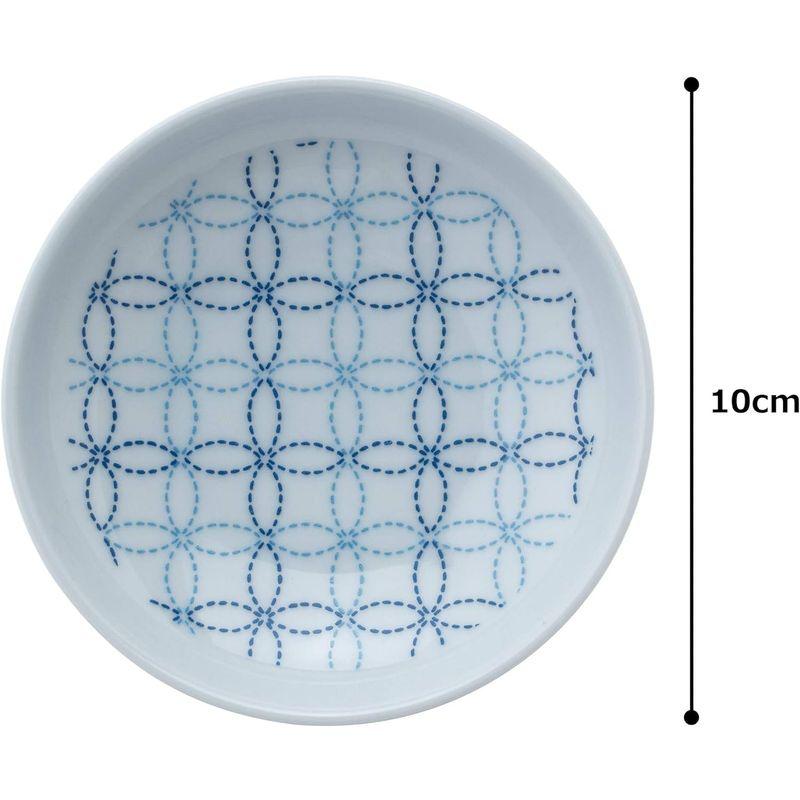 波佐見焼 「 chick chick stitch 」 小皿 七宝柄 直径10cm 青色 52552｜nature-stores｜03