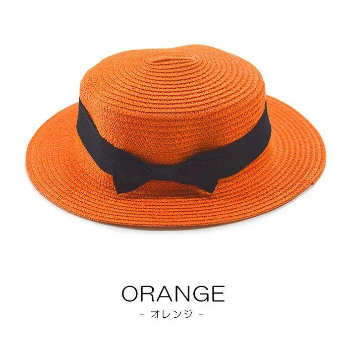麦わら帽子 カンカン帽 レディース ストローハット オシャレ 折りたたみ たためる Uv 夏 日焼け防止 帽子 ハット リボン ネコポス送料無料 激安 ブランド