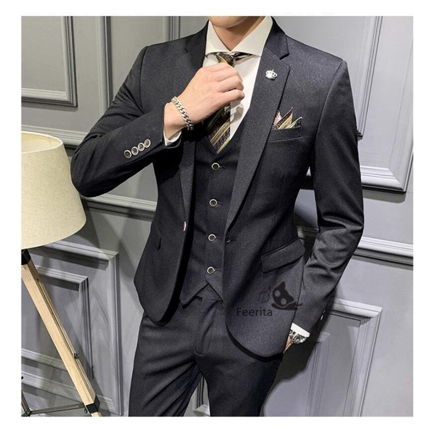 売れ済日本 結婚式 披露宴 成人式 就職活 卒業式 冠婚葬祭 二次会 メンズスーツ ビジネススーツ カッコイイ おしゃれ N3bzf 3点セットスーツ 3ピーススーツ 1つボタンスーツ スペシャルブランドグッズ Www Timbercreekgrilling Com