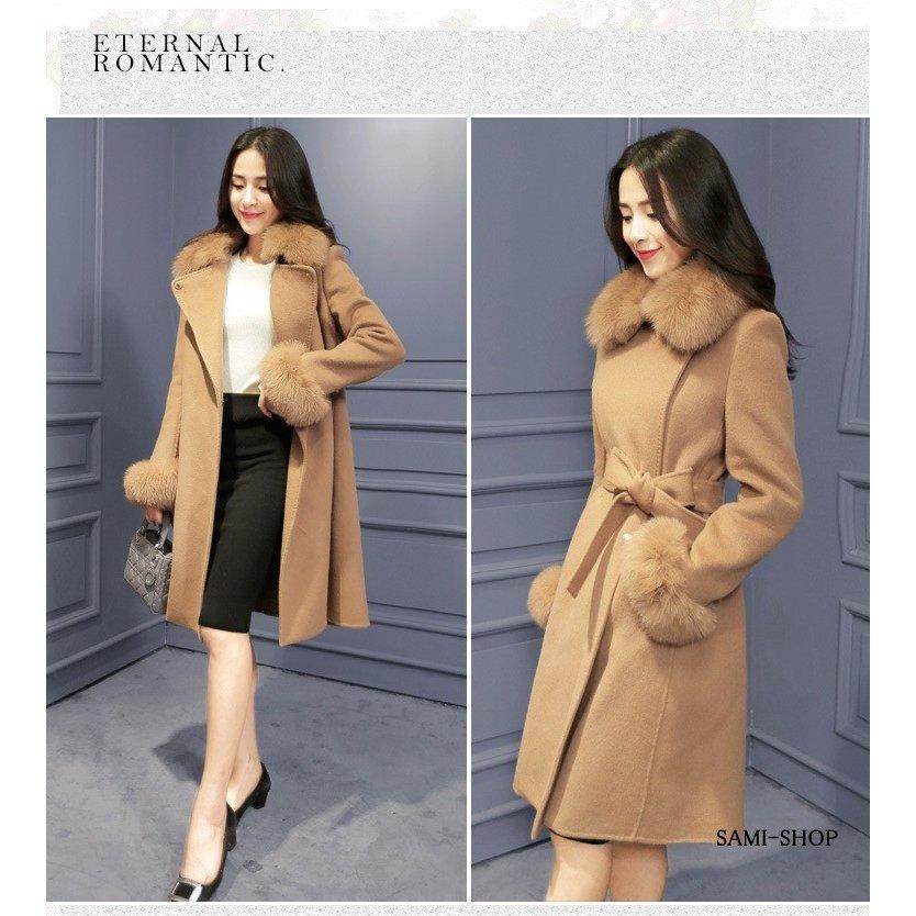 コート レディース ラシャコート ロング丈アウター オシャレ チェスターコート ファー ジャケット 通勤 秋冬服 30代 40代 50代