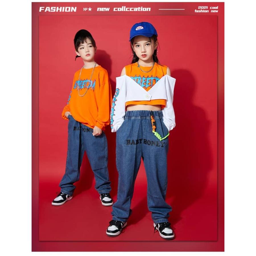 子供服 韓国ファッション 上下セット 男の子 女の子 ダンス衣装 長袖 キッズダンス ダンスウェア 大きいサイズ 春秋 子供ダンス かっこいい カジュアルセット 人気商品
