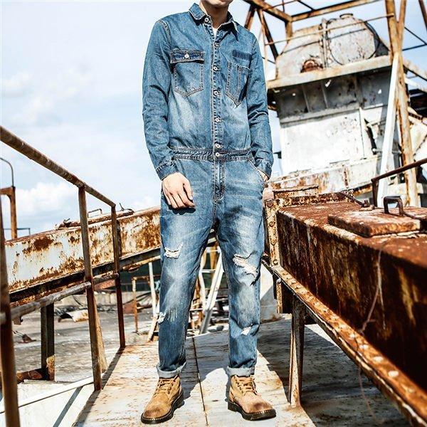 正規品 送料無料 サロペット メンズ デニムパンツ 作業着 ジーンズ ゆったり カジュアル 大人気 オーバーオール オールインワン つなぎ ユーズド加工 つなぎ 正規 品 Www Superavila Com