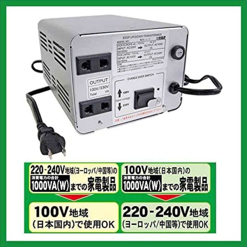 カシムラ 海外国内用 変圧器 AC 220V ~ 240V / 1000W 本体電源プラグ A, 出力コンセント A ・ C 兼用タイプ N｜nature-yshop｜11