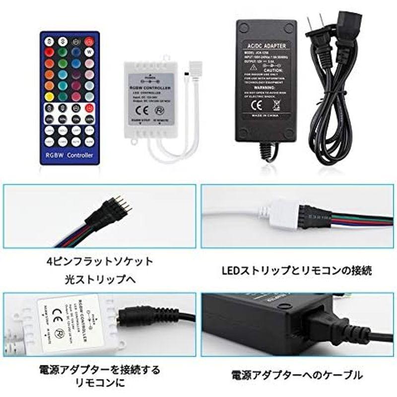 WOWOONE LEDテープライト12V USB LEDテープ5m /196.8in,RGB TVバックライトTVルーム用の5050照明44｜nature-yshop｜09