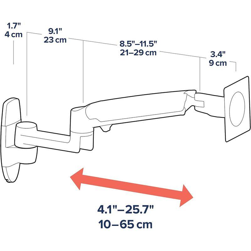 エルゴトロン LX ウォールマウント 壁掛け モニターアーム アルミニウム 34インチ(3.2~11.3kg)まで VESA規格対応 45-｜nature-yshop｜04
