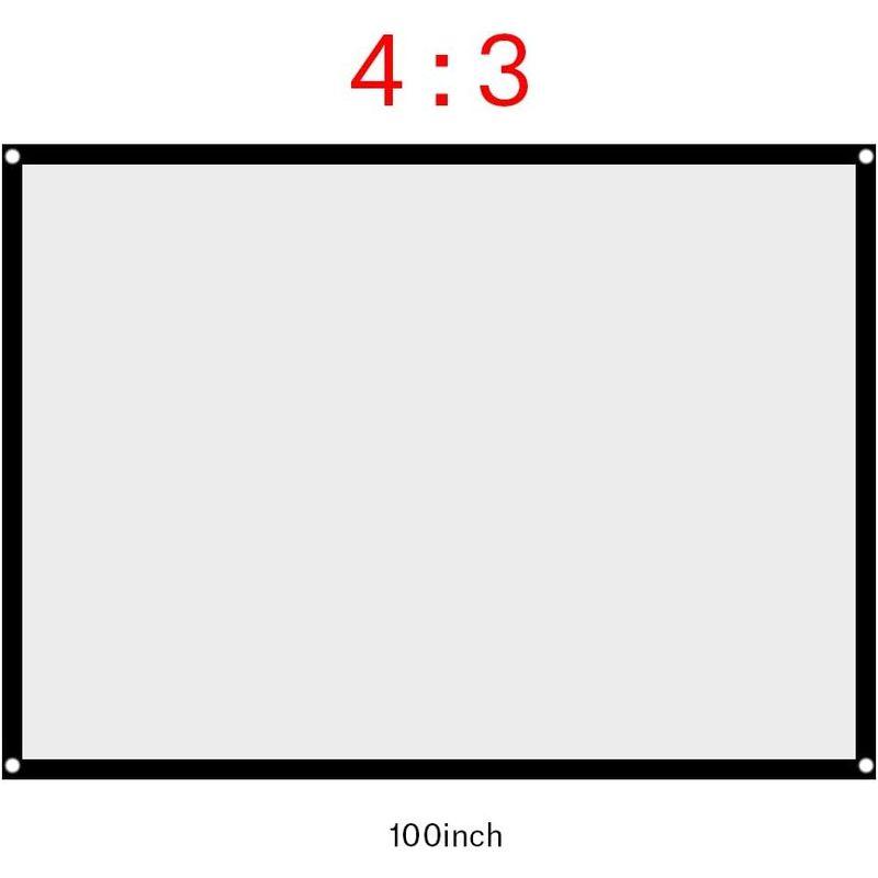 Richer-R リアプロジェクションスクリーン 60-100インチ ポータブル 非折りたたみ ホワイト プロジェクターカーテンスクリーン｜nature-yshop｜02