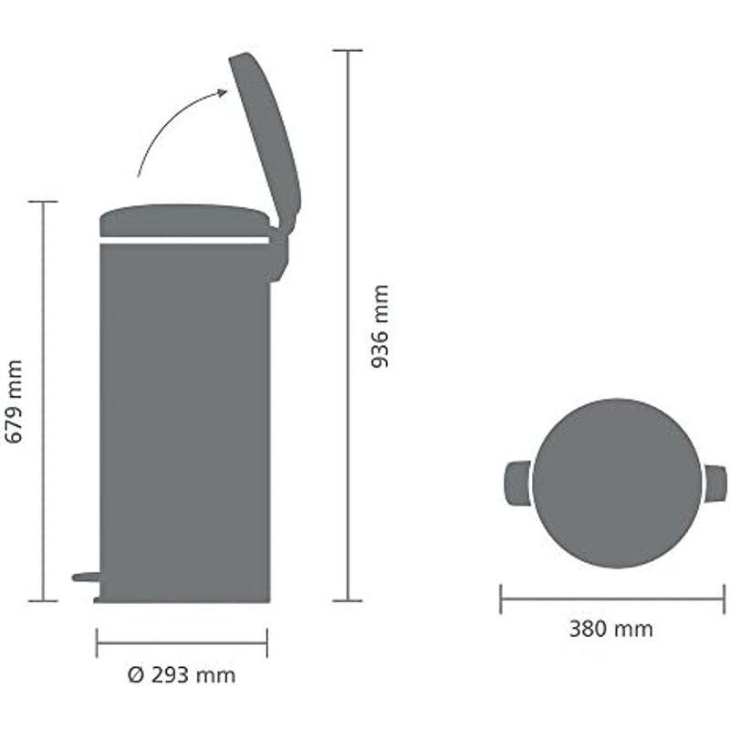 銀座正規取扱店 brabantia ペダル式ゴミ箱 ブラック 12L 113741