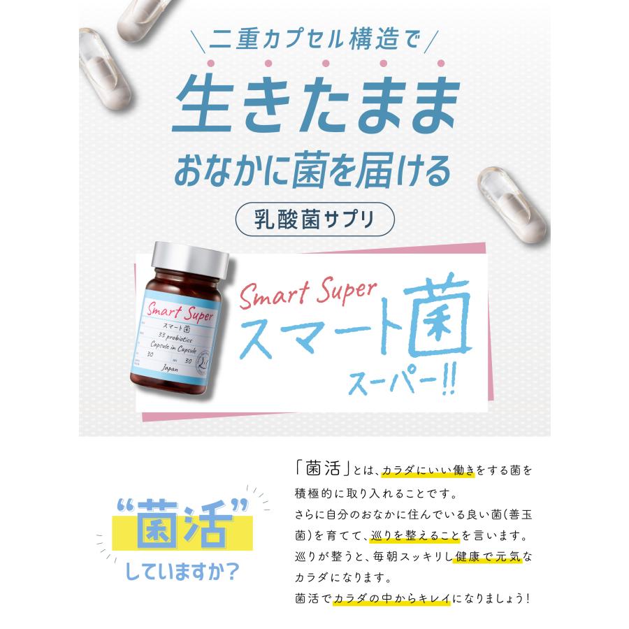 サプリメント スベルティ スマート菌 スーパー 14粒 | 菌活 乳酸菌