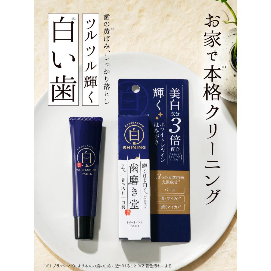 歯磨き堂 ホワイトシャイン ペースト30g | 歯磨き粉 ハミガキ ホワイトニング 汚れ 除去 デンタルケア はみがき オーラルケア むし歯 予防 歯磨き ペースト |  | 01