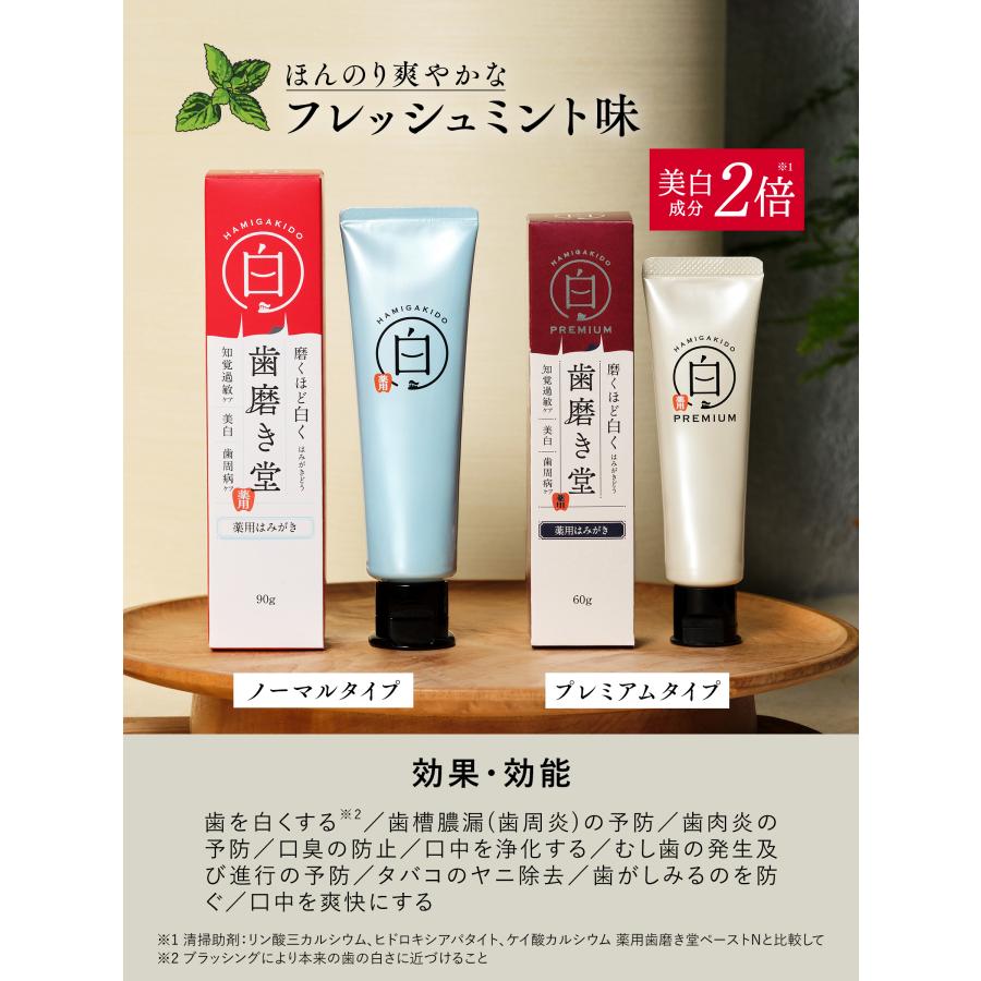 歯磨き堂 薬用ホワイトニング ペースト プレミアム トライアル【医薬部外品】20g | 歯磨き粉 知覚過敏ケア 歯周病ケア 歯を白く ホワイトニング |  | 04